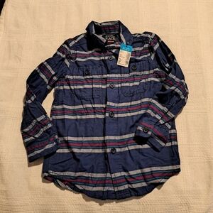 The Children's Place boys size 3T striped long sleeve shirt, New